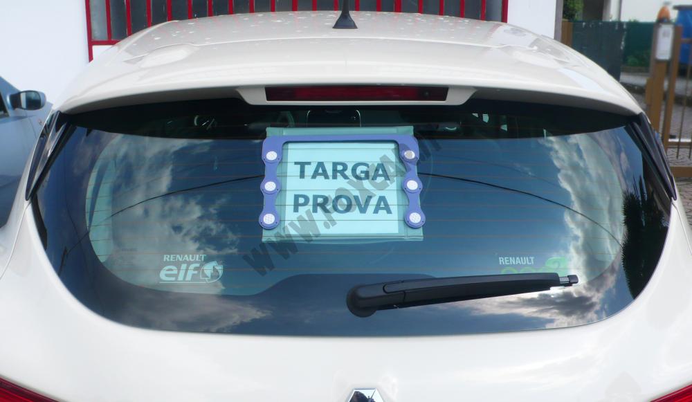 Porta targa prova magnetico - PORTA TARGA PROVA E PORTA CHIAVI - Foxcar  Foxcar