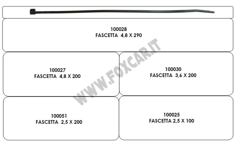 Legacci In Plastica Lunghezza 20cm. Mazzetto 1.000 Pz