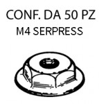 Dadi serpress con finta rondella M4