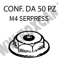 Dadi serpress con finta rondella M4