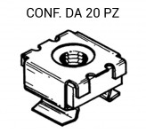 Dado in gabbia, filetto M8, applicazioni universali