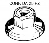 Dado in plastica con esagono da 10 mm per fissaggi rivestimenti vari s...