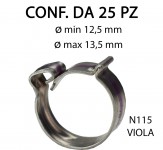 Fascetta clic clac in acciaio inox da Ø min 12,5 mm a Ø max 13,5 mm ...