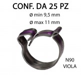 Fascetta clic clac in acciaio inox Ø min 9,5 mm a Ø max 11 mm Ø chi...