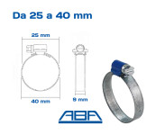 Fascette stringitubo ABA misure 25 40 mm