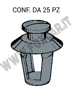 Graffa di fissaggio in plastica per modanature Peugeot, Citroën vari modelli