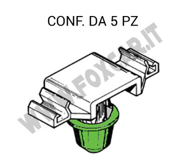 Graffetta, molletta di fissaggio per modanature e fascioni laterali su Golf 3