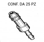 Giunto tergi per tubo da 4 mm e 2,5 mm