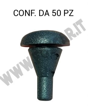 Gommino distanziale per supporto targa, altezza testa 4,5 mm