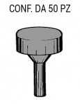 Gommino distanziale per supporto targa, altezza testa 6,5 mm