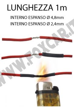 Guaina termorestringente diametro da 4,8 mm a 2,4 mm