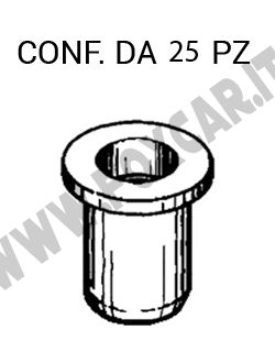Inserto filettato con profilo tondo e filetto M8 per fissaggio paraurti e parafanghi
  sulla carrozzeria