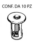 Inserto rivettabile filettato M4 ideale per fissaggi su plastiche e ve...