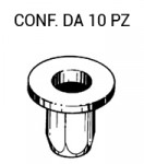 Inserti filettati con filetto M6 esagonali a testa tonda larga con alt...