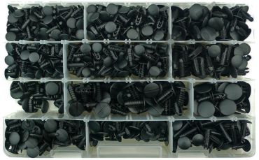 Kit di 800 bottoni in plastica a fungo con gradini per fissaggi vari