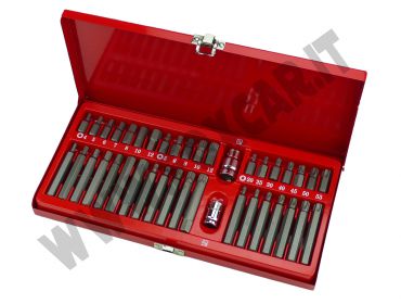 Kit 40 chiavi a inserto per viti con testa Torx Xzn Esagonali