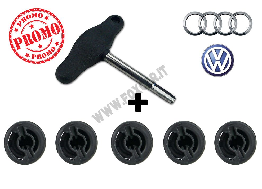 Kit rimozione tappo coppa olio in plastica per Audi e Volkswagen completo  di tappi - CAMBIO OLIO E FILTRI - Foxcar Foxcar