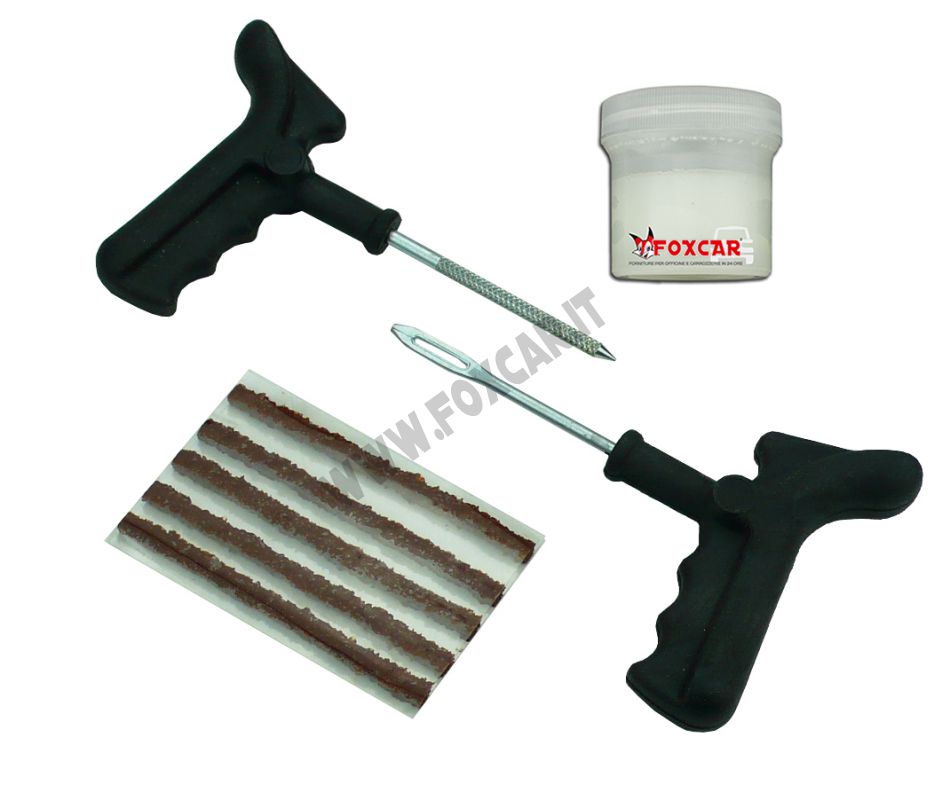 Kit riparazione foratura pneumatici professionale - ATTREZZATURA PER  GOMMISTI - Foxcar Foxcar