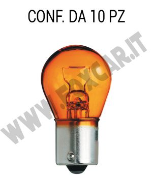 Lampadina a 1 filamento 12 volt 21 Watt arancione