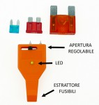 Mini tester per fusibili con estrattore