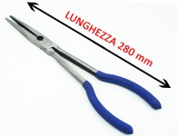 Pinza extra lunga diritta, lunghezza totale 280 mm