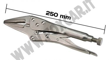 Pinza grip a scatto con punte a becco di lunghezza 250 mm