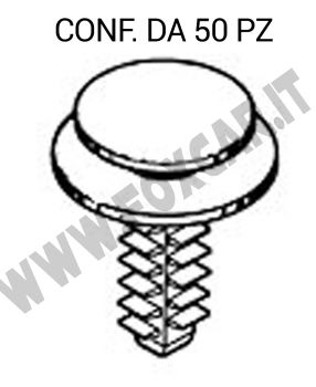 Bottoni fermapannello porta Fiat, Lancia, Alfa Romeo, Iveco, montato in accoppiamento
  con la boccola 60179