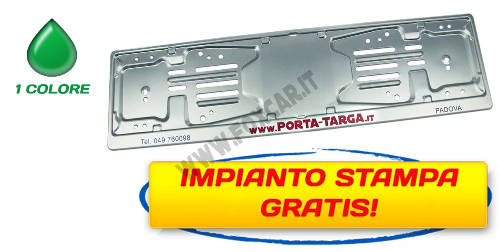 Portatarga Supporto Targa Anteriore Auto dal 1999 - acciaio nero
