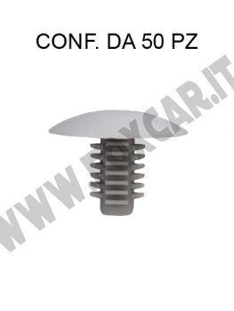 Bottone in plastica Fiat vari modelli testa Ø 18,5 mm lunghezza 13 mm per foro da
  6,5 mm