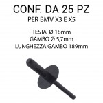 Rivetto in plastica per Bmw X5 e X3