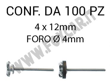 Rivetti tipo graf, in alluminio 4x12 mm e foro di Ø 4 mm