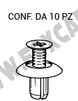 Rivetto in plastica ad espansione per Toyota e Mitsubishi lunghezza 11 mm per foro
  da 7 mm