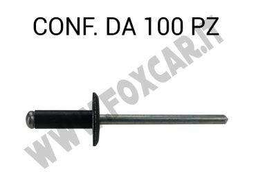 Rivetto 5 x 14 testa da 14 mm colore nero