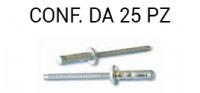 Rivetti in acciaio inox testa tonda 6,4 x 14,5 mm