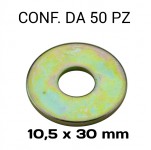 Rondelle a fascia larga con Ø foro 10,5 mm, Ø esterno 30 mm, spessor...