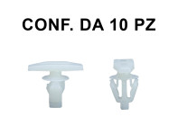 Bottone clips in plastica per il fissaggio della guarnizione giroporta...