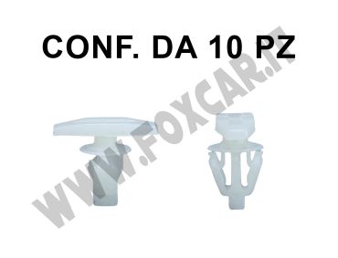 Bottone clips in plastica per il fissaggio della guarnizione giroporta su Toyota
  Yaris