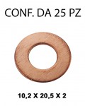 Rondella guarnizione in rame con diametro interno di 10,2 mm, Ø ester...