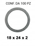 Rondella guarnizione diametro interno di 18 mm, Ø 24 mm, spessore 2 m...