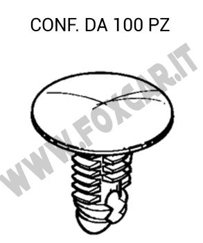 Bottone in plastica beige per fissaggi vari con gambo 7,5 mm e testa da 18 mm