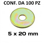 Rondelle a fascia extra larga con Ø foro di 5 mm, Ø esterno 20 mm, s...