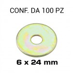 Rondelle a fascia extra larga con Ø foro di 6 mm, Ø esterno 24 mm, s...