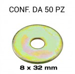 Rondelle a fascia extra larga con Ø foro di 8 mm, Ø esterno 32 mm, s...