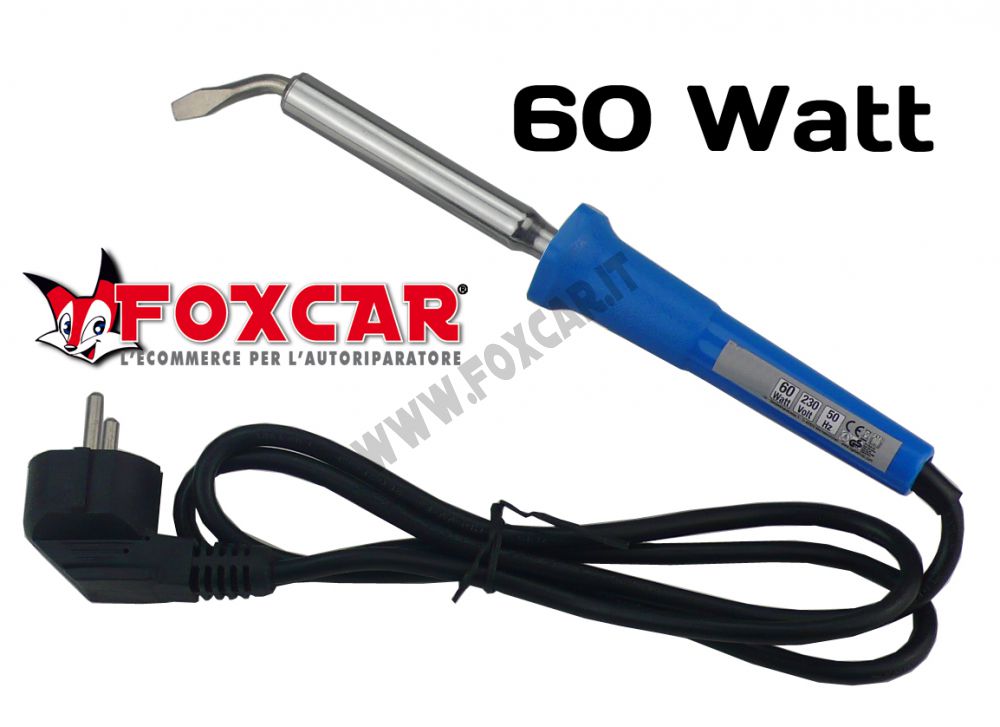 Saldatore a stagno da 60 W con punta appiattita - ATTREZZATURA VARIA PER  ELETTRAUTO - Foxcar Foxcar