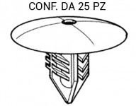 Bottone in plastica per passaruota parasassi Renault gambo quadro per ...