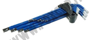 Serie 9 chiavi a L Torx extra lunghe da T10 a T50