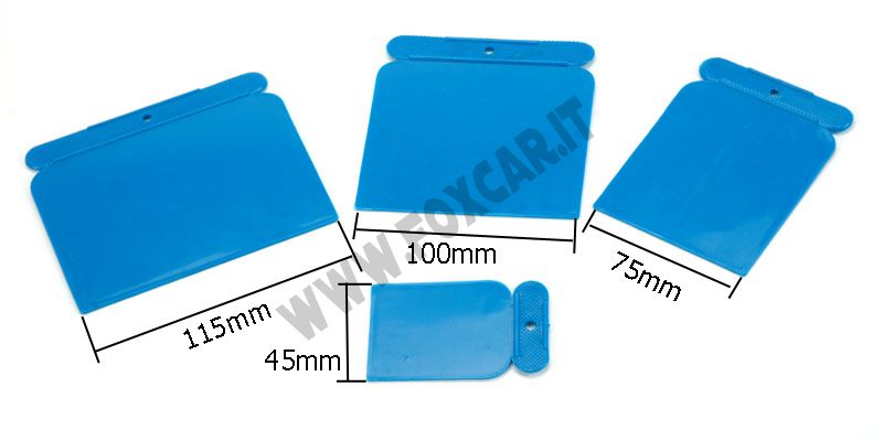 Set 4 spatole per stucco in plastica - ATTREZZATURA VERNICIATURA - Foxcar  Foxcar