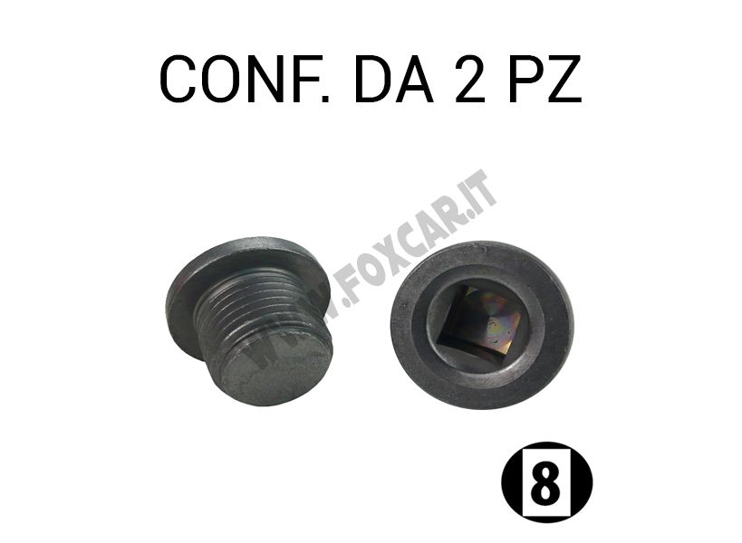 Tappo coppa olio M16x1,50 chiave da 8 mm per Chrysler, Citroen, Nissan,  Opel, Volvo e Renault - TAPPI COPPA OLIO - Foxcar Foxcar