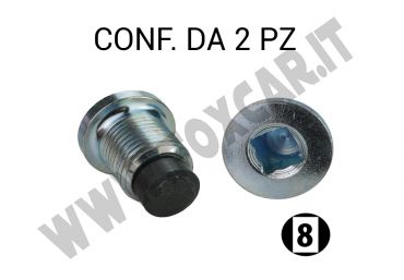 Tappo coppa olio M16x1,50 chiave da 8 mm per Citroen e Peugeot