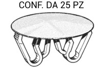 Tappo bottone copriforo universale di colore BIANCO per fori da Ø 22 ...